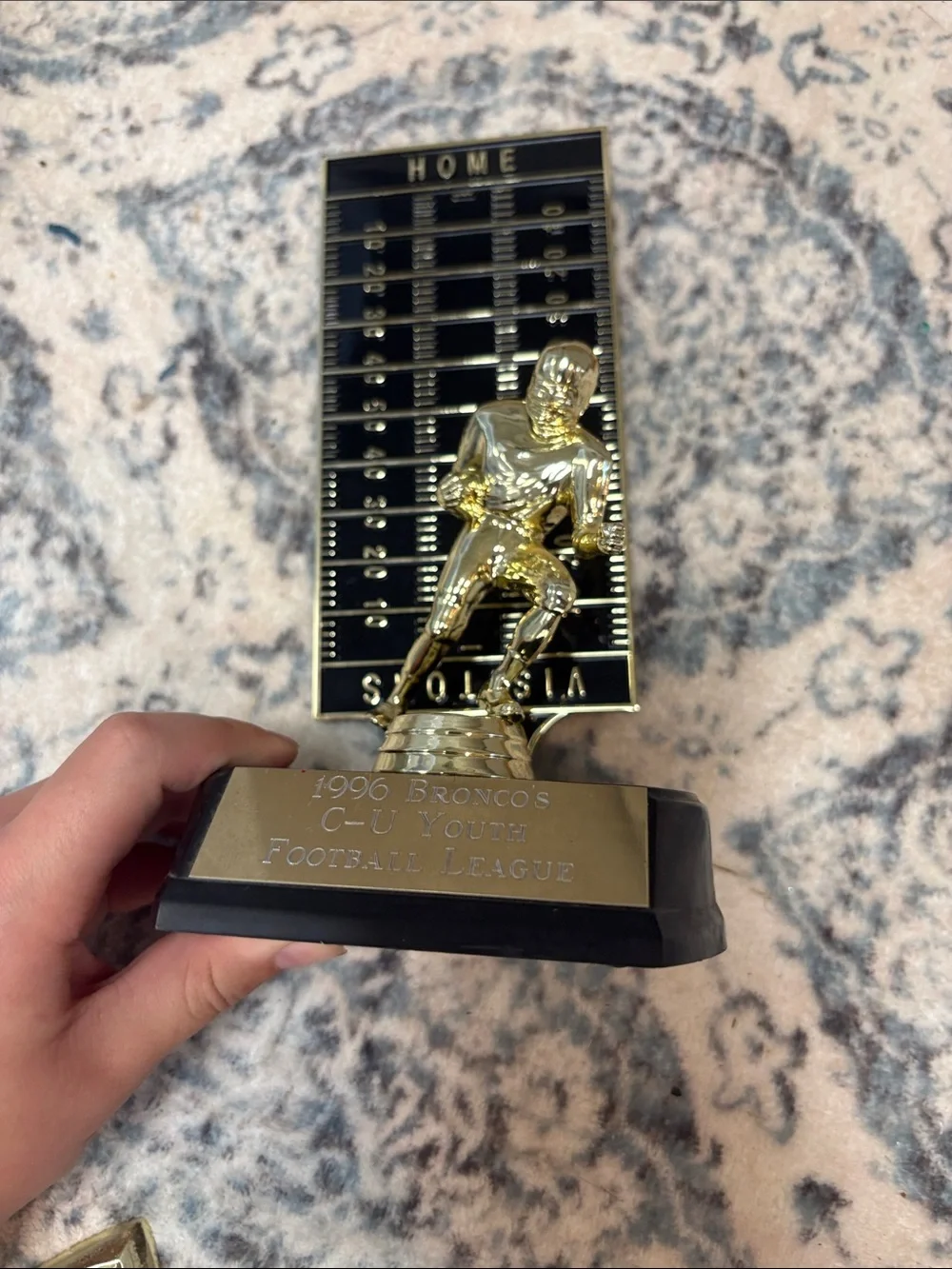 Men's Silver-Tone Football Trophies